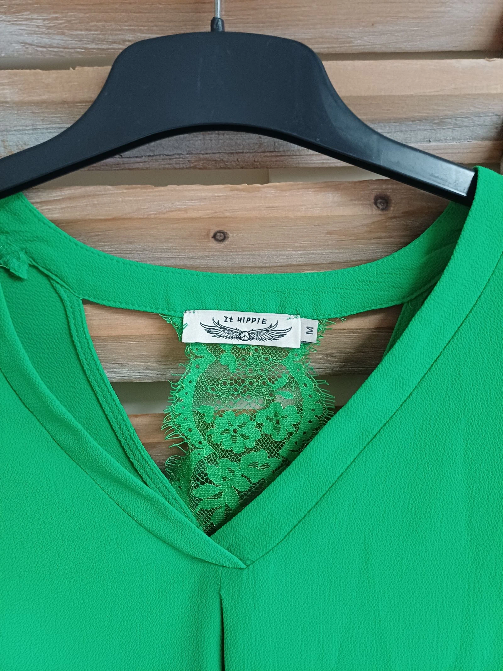 Hermosa blusa verde de manga 3/4 - It Hippie talla 38 – photo 4